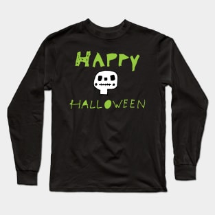 Happy Halloween cute skull Long Sleeve T-Shirt